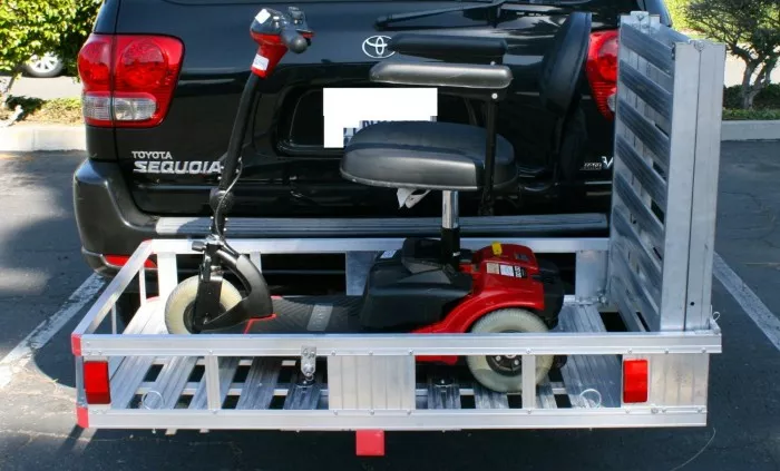 wheelchair-mobility-scooter-folding-tow-hitch-carrier-rack-ramp-loaded